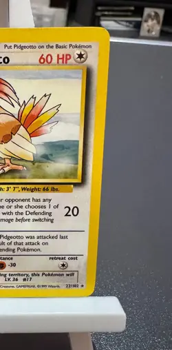 Pokemon Cards: Base Set Rare: Pidgeotto 22/102 TCG 1999 WOTC Vintage - Image 3