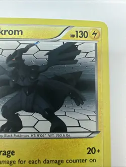 Pokemon TCG Zekrom 47/114 Black & White Holo Rare Card LP - Image 2