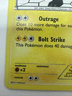 Pokemon TCG Zekrom 47/114 Black & White Holo Rare Card LP - Image 4