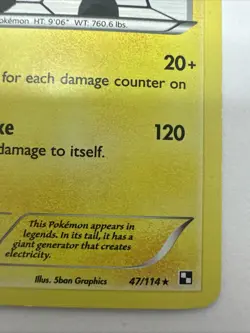 Pokemon TCG Zekrom 47/114 Black & White Holo Rare Card LP - Image 5