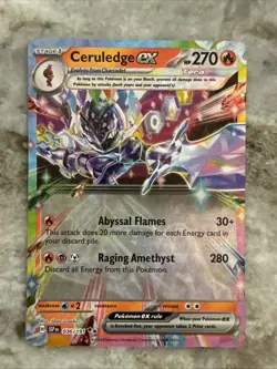 Ceruledge ex 036/191 Double Rare Pokemon Surging Sparks SV8 NM - Image 1