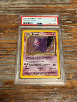 1999 Pokemon TCG Fossil 5 Gengar-Holo PSA 7 Near Mint WOTC - Image 3