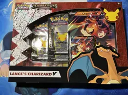Pokemon TCG: Celebrations Collection Box Lance's Charizard V *Sealed* 820650101625 - Image 1