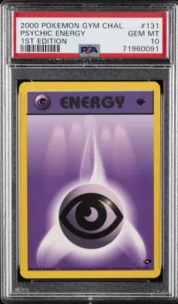 2000 POKEMON GYM CHALLENGE 1ST ED #131 PSYCHIC ENERGY PSA 10 - Image 1