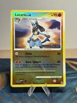 Lucario LV.30 6/130 Diamond & Pearl Reverse Holo Stamped Pokemon TCG Card HP - Image 1
