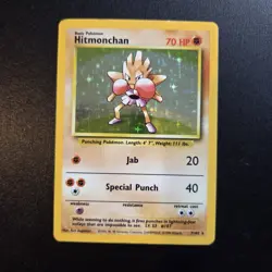 Pokemon Card - Hitmonchan 7/102 Holo Rare Base Set WOTC - Image 1
