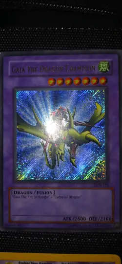 Yugioh Misprint Lob Ultra Rare Letters Secret Rare Gaia The Dragon Champion - Image 1