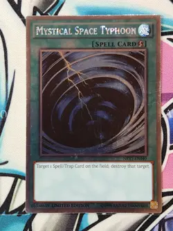 NKRT-EN040 Mystical Space Typhoon Platinum Rare Limited Edition YU-GI-OH - Image 1