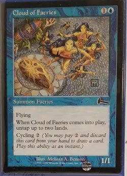 1x Cloud of Faeries NM x1 -- Urza's Legacy -- MTG - Image 1