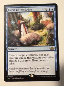 x1 Curse of the Swine R MTG Commander: Tarkir: Dragonstorm M/NM, English - Image 1