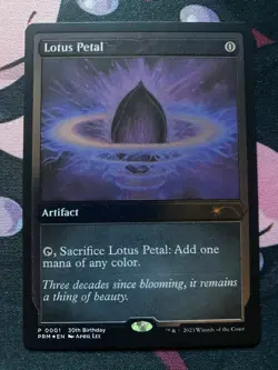 Lotus Petal 30th Anniversary Promo NM Foil Etched MTG 2023 - Image 1