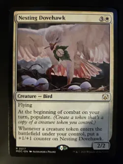 Nesting Dovehawk NM Commander: March Of The Machines MTG FREE SHIPPING - Image 1