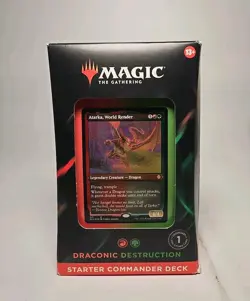 Magic The Gathering Starter Commander Deck - Draconic Destruction (Red-Green) - Image 1