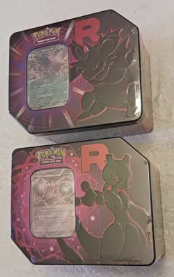 ( 2 ) Pokemon Team Rocket Tins (NEW-SEALED) - Image 1