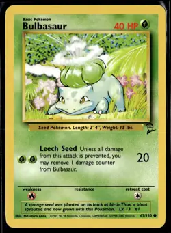 Pokemon TCG | Base Set 2 | Bulbasaur | 67/102 | LP - Image 1