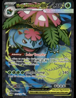 Pokemon Cards Mega Venusaur ex 155/132 Mega Evolution Ultra Rare NM - Image 1
