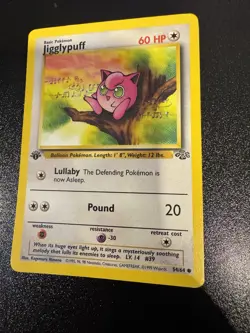 Jigglypuff 54/64 1st Edition Jungle Set Common Pokemon Card LP - Image 1
