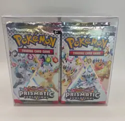 36x Pokemon TCG Prismatic Evolutions Booster Pack Lot Factory Sealed Plus Case - Image 1