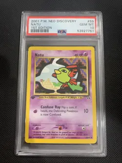 2001 Pokemon Neo Discovery 1st Edition #59 Natu PSA 10 GEM MINT - Image 1