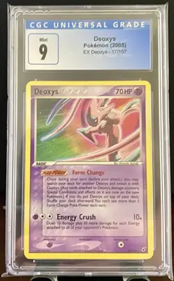 Deoxys 17/107 CGC MINT 9 Blue Label Pokemon 2005 EX Deoxys - Image 1