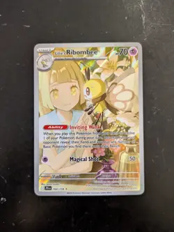 Full Art Lillie's Ribombee EX Pokemon Card (Journey Together Set, 164/159, NM) - Image 1