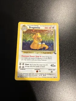 Pokemon Dragonite 4/62 WotC Fossil Holo Rare HP - Image 1
