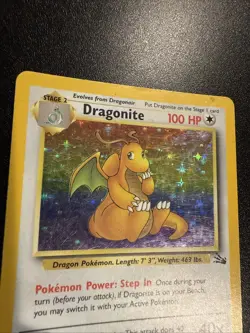 Pokemon Dragonite 4/62 WotC Fossil Holo Rare HP - Image 2