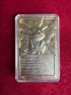 Pokemon 1999 PIkachu 23k Gold Plated Burger King Promo - Image 1