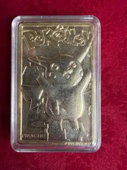 Pokemon 1999 PIkachu 23k Gold Plated Burger King Promo - Image 2