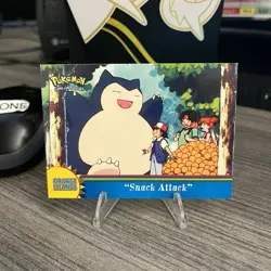 2000 Topps Pokemon TV Animation Series 3 #OR11 Snack Attack Blue Label Snorlax - Image 1