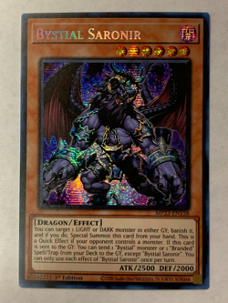 Yu-Gi-Oh! Bystial Saronir MP23-EN158 Prismatic Secret Rare 1st Edition NM - Image 1