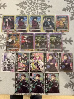 DEMON SLAYER UNION ARENA TCG Lot Of 17 Cards 9 SR & 8 AP Cards! - Image 1