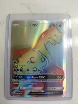Pokemon TCG Lapras GX Holo Secret Rare Card Sun & Moon Base Set 151/149 - Image 1