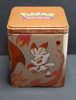 2022 Pokemon Trading Card Game Fire Stacking Tin ONLY, Empty - Image 1