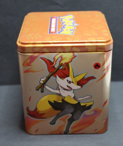 2022 Pokemon Trading Card Game Fire Stacking Tin ONLY, Empty - Image 2