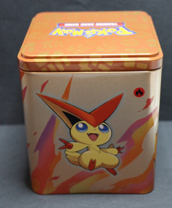 2022 Pokemon Trading Card Game Fire Stacking Tin ONLY, Empty - Image 3