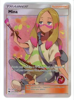 Mina 211/214 Full Art Lost Thunder Pokemon Card - Image 1