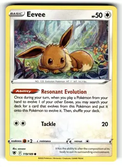 Eevee 119/189 SWSH10: Astral Radiance NM Pokemon Card TCG - Image 1