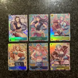 One Piece TCG Asia Exclusive Mini Tin Set Vol 2 Promos - 6 STAMPED Cards - Image 1