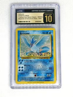 Articuno 009/034 CGC 10 PRISTINE HOLO RARE Classic Pokemon Investment Card 2023 - Image 1