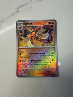 Pokemon TCG Flareon Master Ball Pattern Holo Card 013/131 Prismatic Evolutions - Image 1