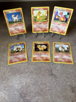 Pokemon Cards 6 Card LOT Base Set Common/Uncommon - LP/HP - See Description - Image 1