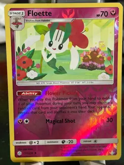 POKEMON FLOETTE 151/236 UNCOMMON REVERSE HOLOFOIL COSMIC ECLIPSE NM CARD - Image 1