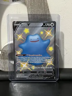 Ditto V SHINY SV118/SV122 Shining Fates Full Art Ultra Rare Pokemon Card - Image 1