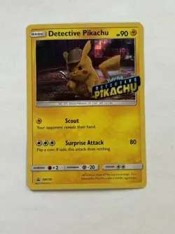 Pokemon 2019 Detective Pikachu Holo Card SM170 Stamped Black Star Promo MP - Image 1