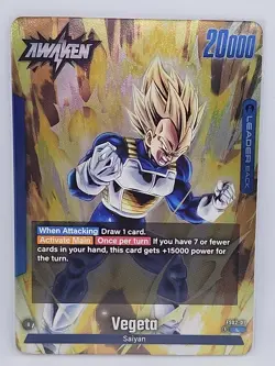 Dragon Ball Super Fusion World Vegeta - FS02-01 Gold Leader Card - Image 1