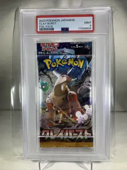 PSA Graded 9 Pokemon Card Game Clay Burst Booster Pack - Sv2D Japanese Sealed Ra - Image 1