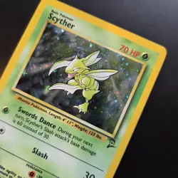 Pokemon Card - Scyther 17/130 Base Set 2 Holo Rare WOTC - NM/EX - Image 2