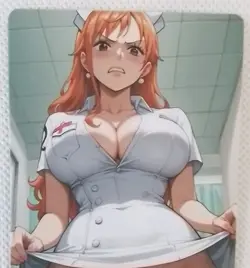 One Piece Nami Lewd Anime Doujin Waifu Double Sided Card AGC CCG - Image 2