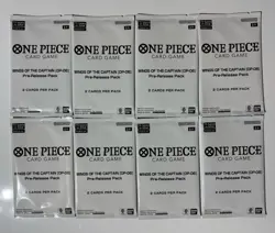 8 Pack Lot of One Piece Card Game Wings Of The Captain OP-06 Pre-Release Pack - Image 1